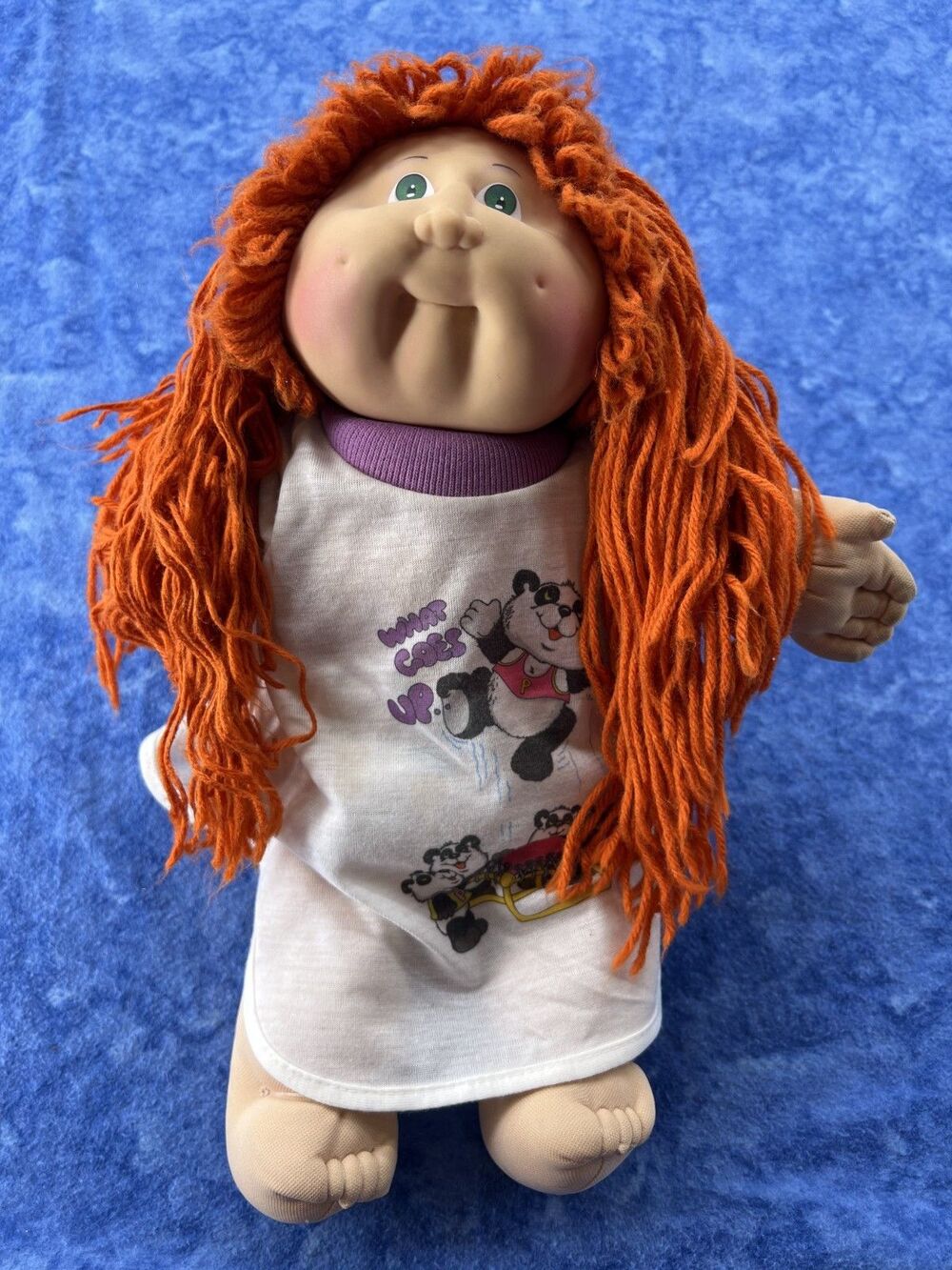 Vintage 1983 Cabbage Patch Kids Doll Freckles Red Hair Green Eyes HM2 KT Rare